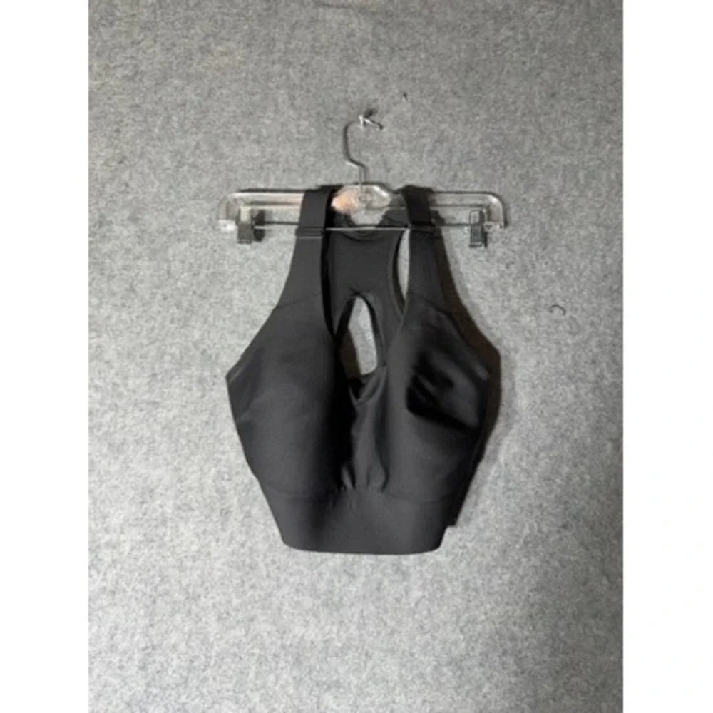 Alo Yoga Black High Impact Mesh Back Racerback Sports Bra Women Size 36DD W9258R